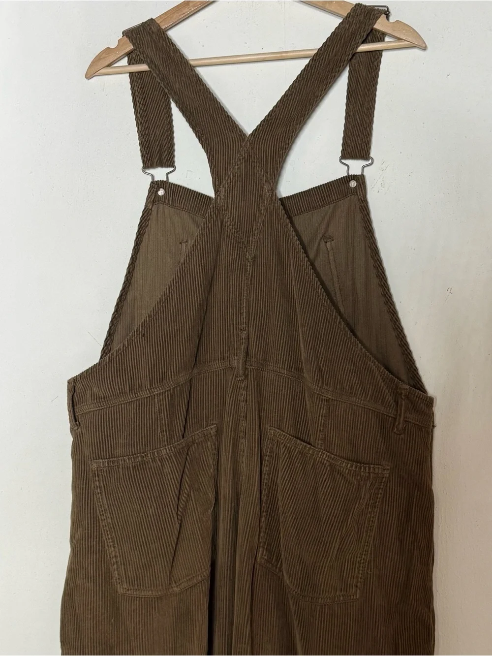 We the Free Free People Brown Corduroy Bib Overall Size L Baggy Loose Casual - Picture 5 of 10